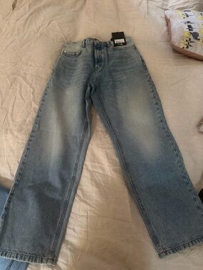Kooples NWT Women’s Light Wash, High-Waisted Straight-Leg Jeans